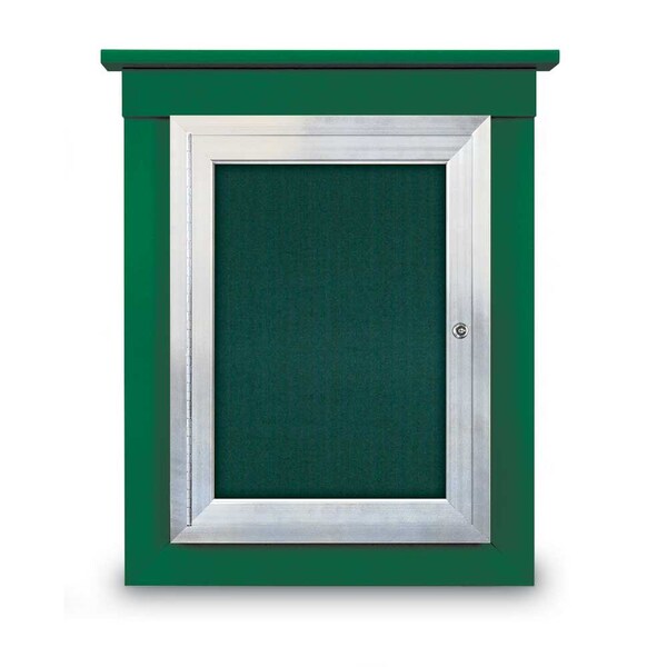 60"x48" 2-Door Enclosed Letterboard, Header, Burgundy/Lt Oak